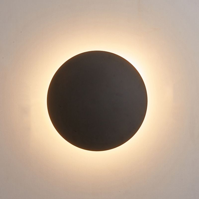 Metal Round Shape Wall Mount Lighting Modern 1-Light Wall Light Fixtures