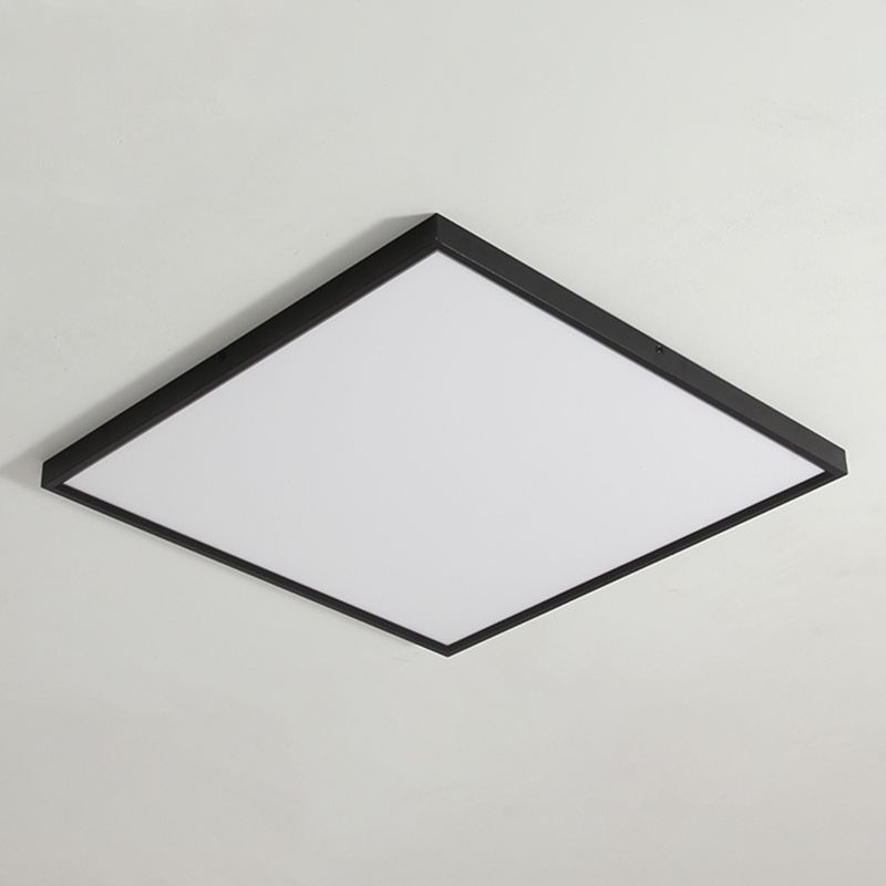 Square Shape LED Ceiling Lamp Modern Aluminium 1 Light Flush Mount for Conference Room