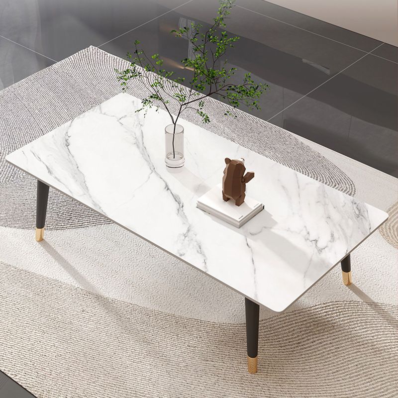 4 Legs Single Coffee Table Modern Slate Rectangular Coffee Table