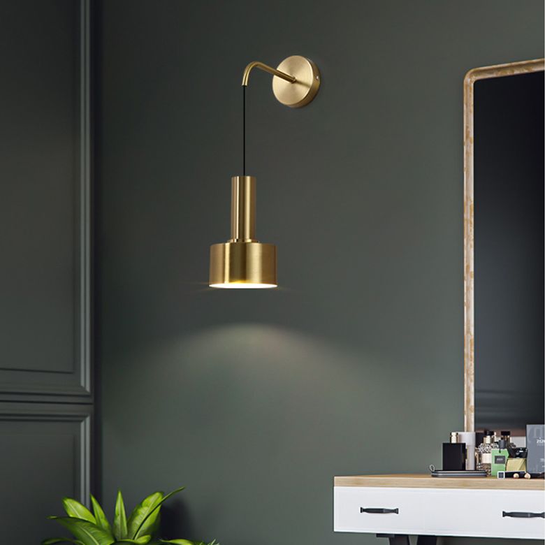 Cilindro Luz de pared contemporánea Luz de montaje de pared de 1 luz para dormitorio