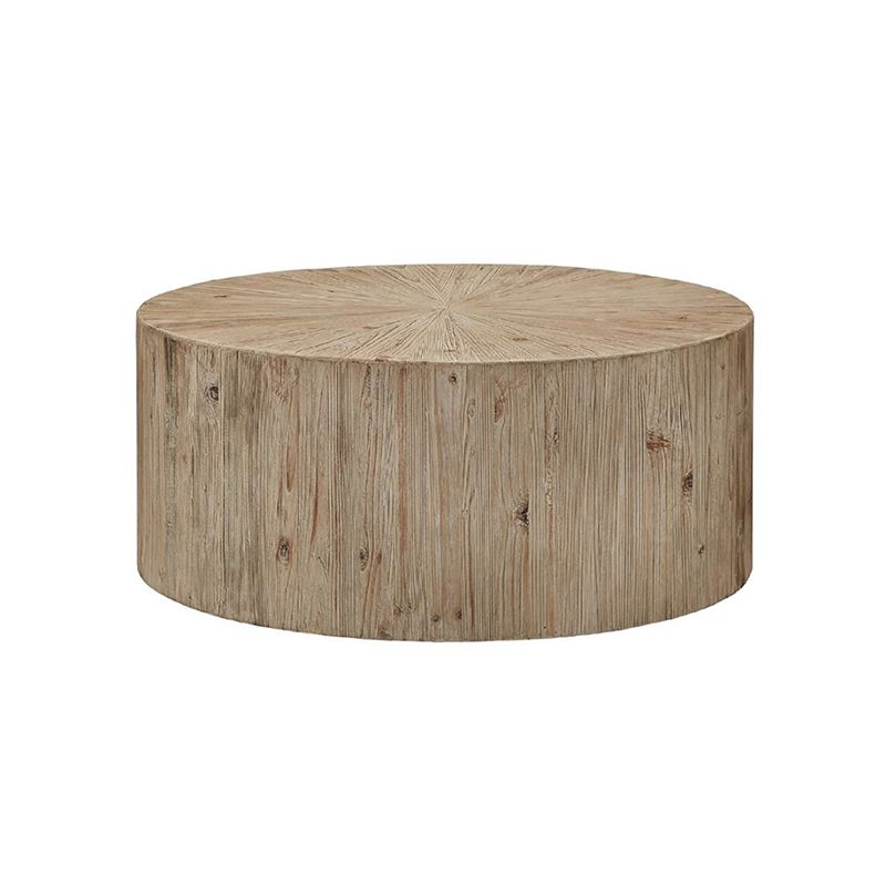 Rustic Corner Table Solid Wood Round Distressed Accent Side Table