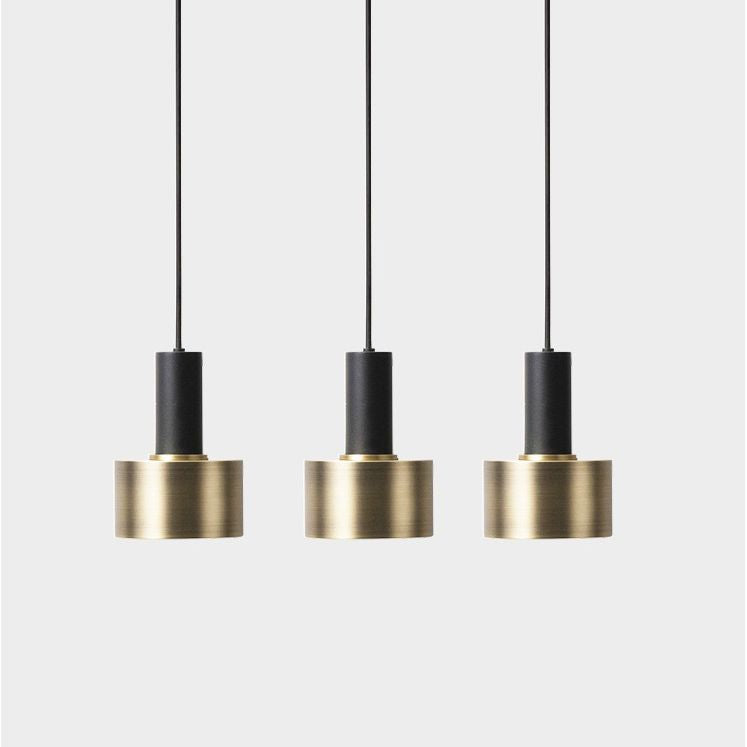 Lampe suspendue noire à 3 légers dans un pendentif en métal de style luxe moderne Lumière en métal pour salle à manger