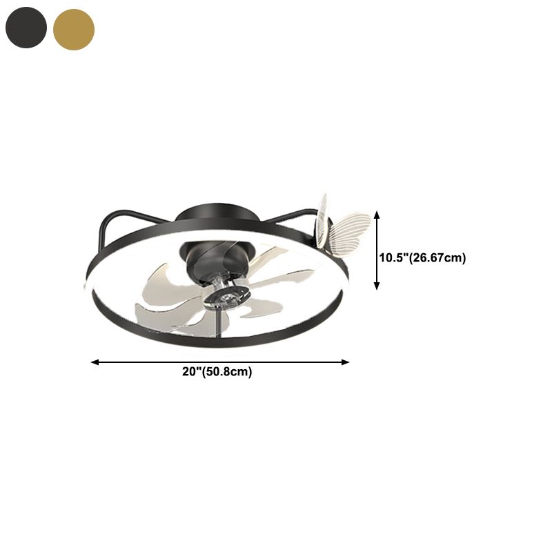 Modern Style Ceiling Fan Lamp Metal Ceiling Fan Lighting for Bedroom