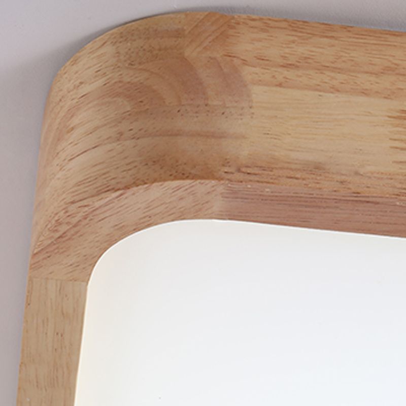 Plafonnier en bois monté sur plafonnier moderne pour salon