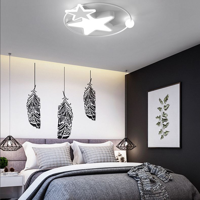 Plafonnier LED en forme d'étoiles en acrylique, Protection des yeux, lampe encastrée en aluminium de Style moderne pour chambre d'enfant