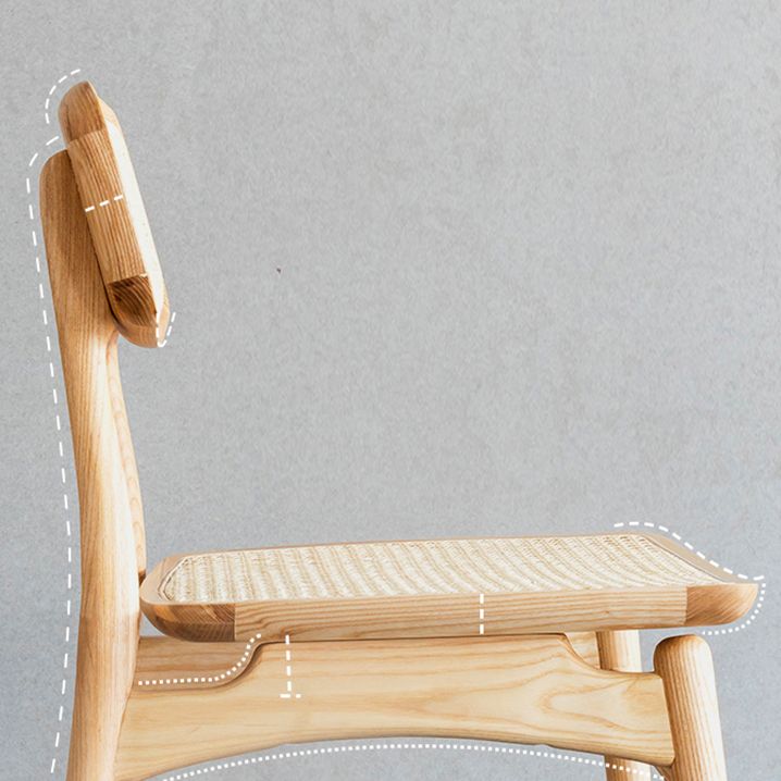 Solid Wood Side Chair Glam Style Indoor Dining Chair (Set of 2)