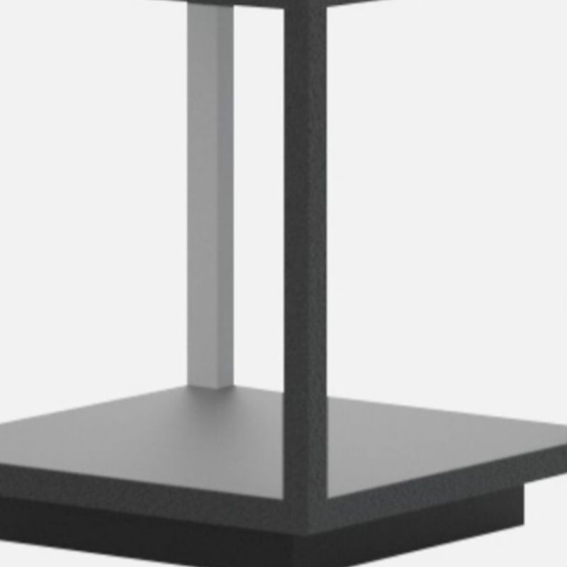 Square Waterproof Lights Outdoor Black Pillar Lamp for Garden