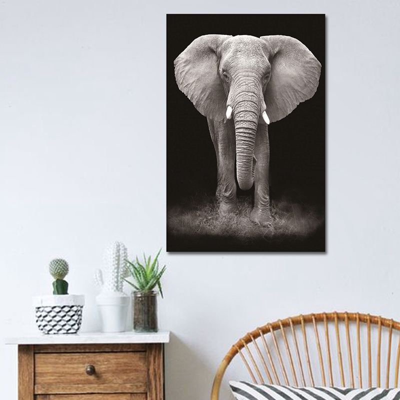 Tropische afrikanische Tier-Wanddekoration, Leinwand, strukturierte dunkle Farbe, Wandkunst für Wohnheim
