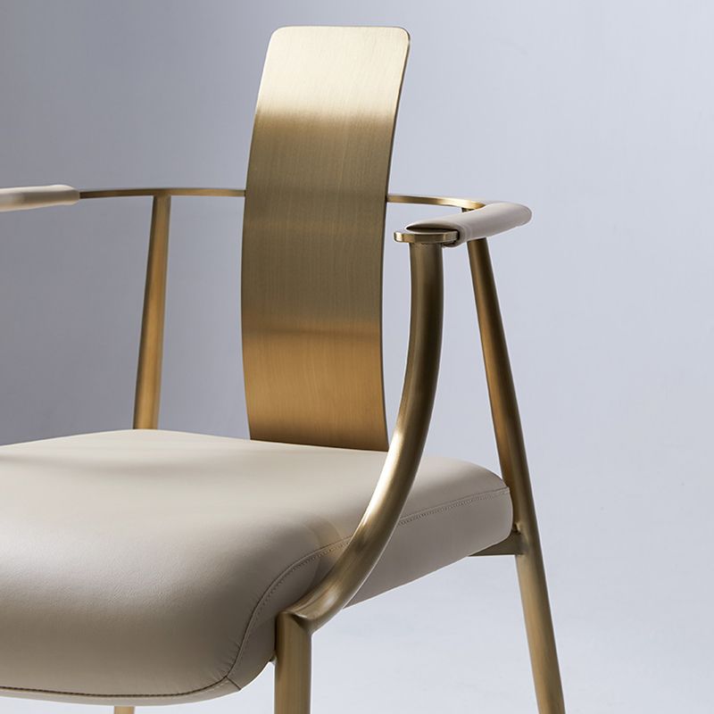 Glam Track Arms Armchair Basic Fixed Back Accent Armchair for Living Room