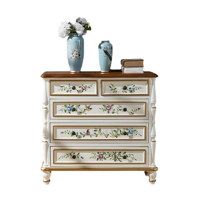 American Traditional Double Dresser Wood Storage Chest with Drawers for Bedroom