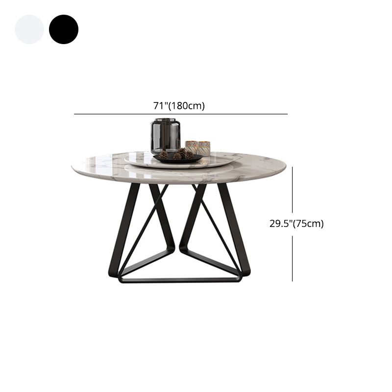 Round 1/4/5/7/9 Pieces Modern Furniture Standard Height Dining Room Table Set with 3 Legs
