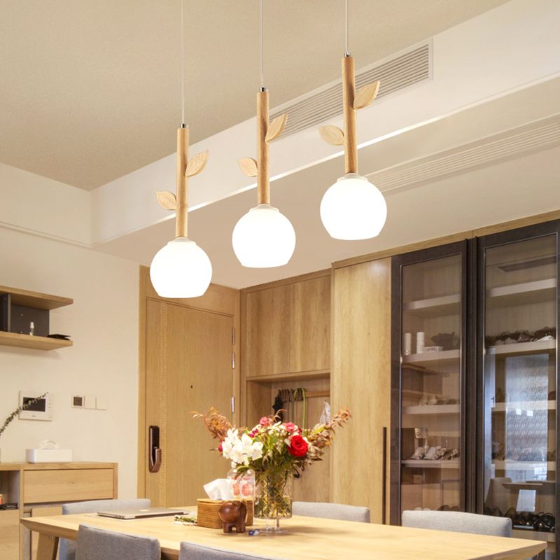 Branch Multi Light hangers moderne stijl hout 3 bollen