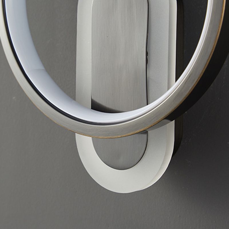 2-Light Round Wall Sconce Light Modern Metal Wall Sconce Lighting