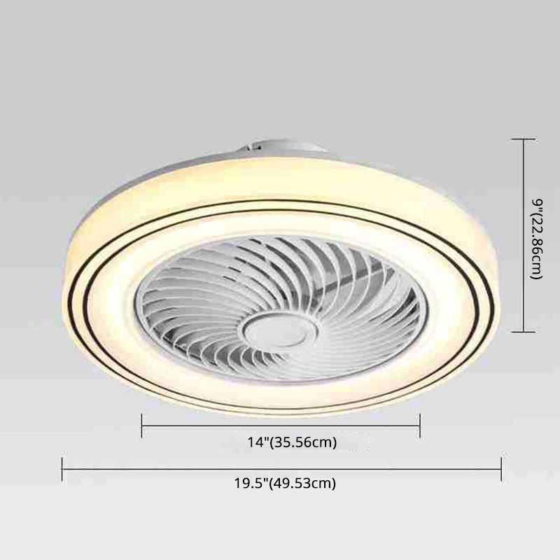 Kreisförmige Kinderschlafzimmer Deckenventilator Beleuchtung Acryl -Makkaron -LED Semi Flush Mount