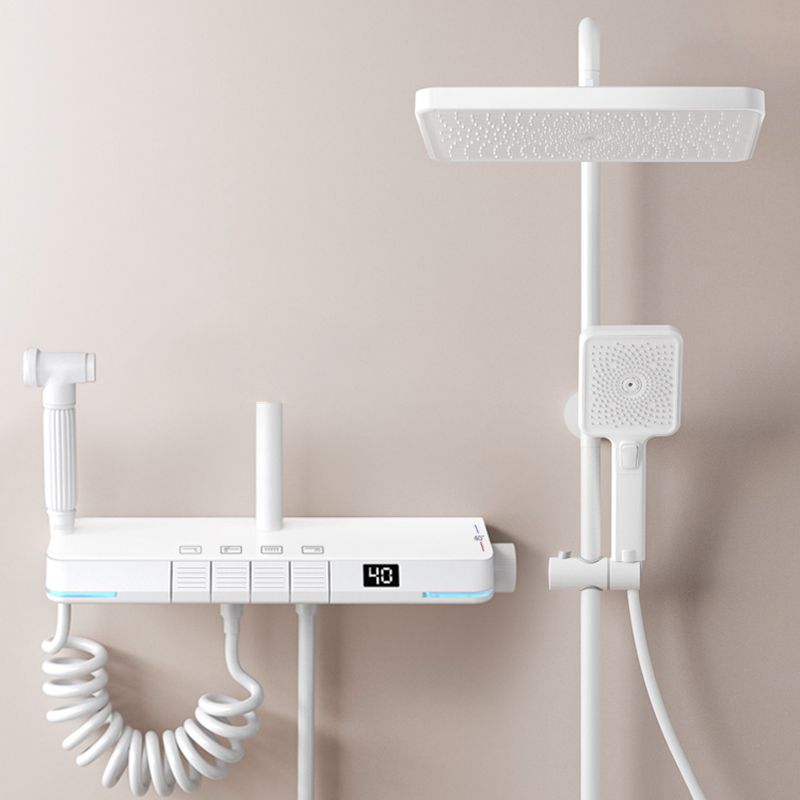 Modern Shower System Brass Slide Bar Included Wall Mounted Shower Set