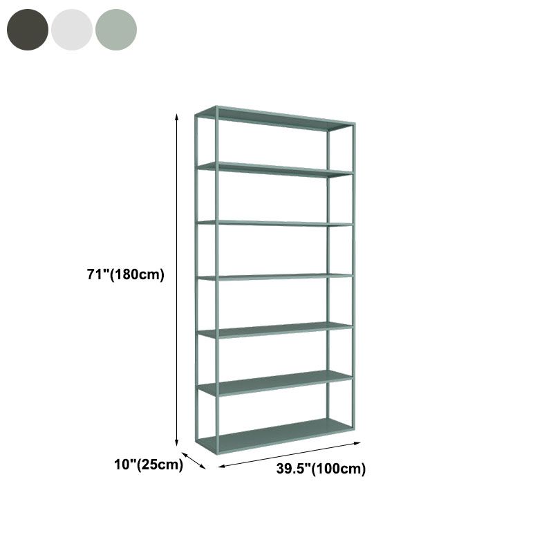 Open Back Modern Style Bookcase Metal Bookshelf for Home Office