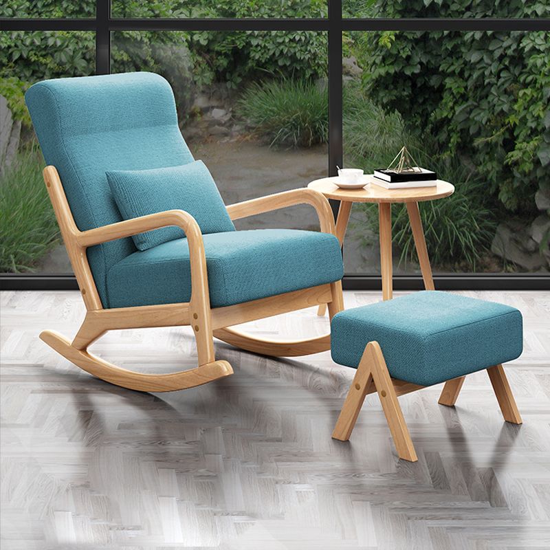 Simple Style Lounge Chaise Lazy Chair Wood Rocking Chair for Living Room