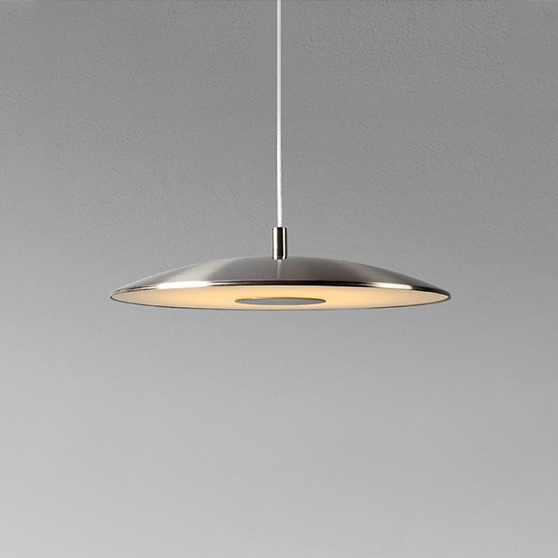 Forme rond en métal suspendu léger style moderne 1 lumière suspendue à la lumière montée sur la lumière