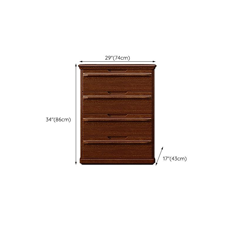 Brown 29.13" Wide Accent Chest Mid-Century Modern Wood Accent Chest