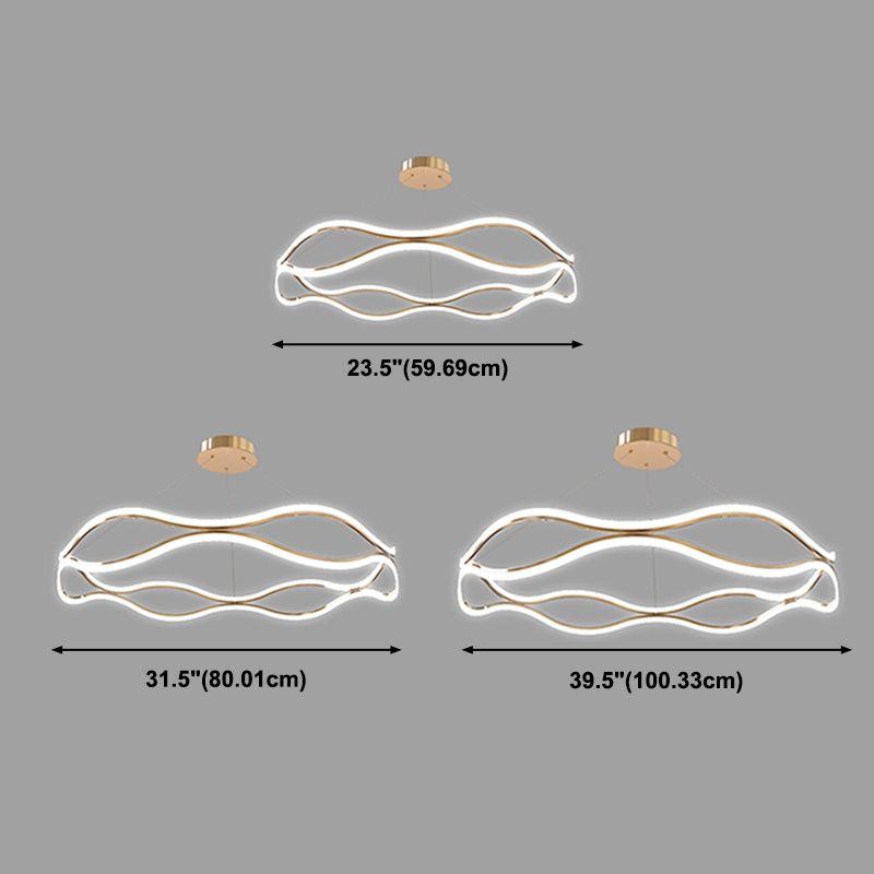 Curve lampadari a LED moderni LED ACRILICO LED LEGGIO PER LA CAMERA DA PASSEGIA CAMERA