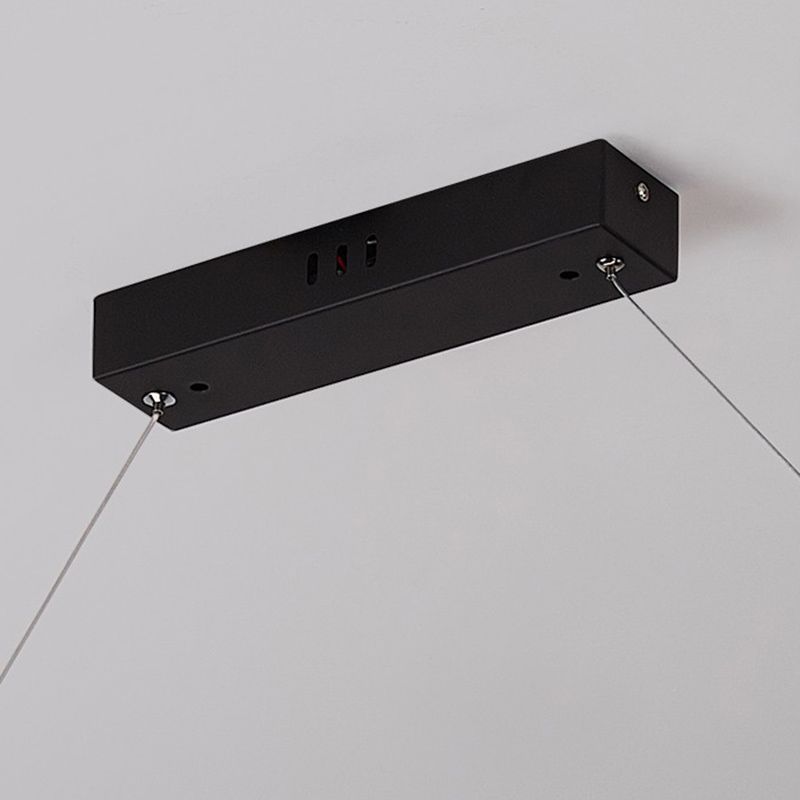 Simple Linear LED Island Lighting Fixture Modern Hanging Light for Dining Room