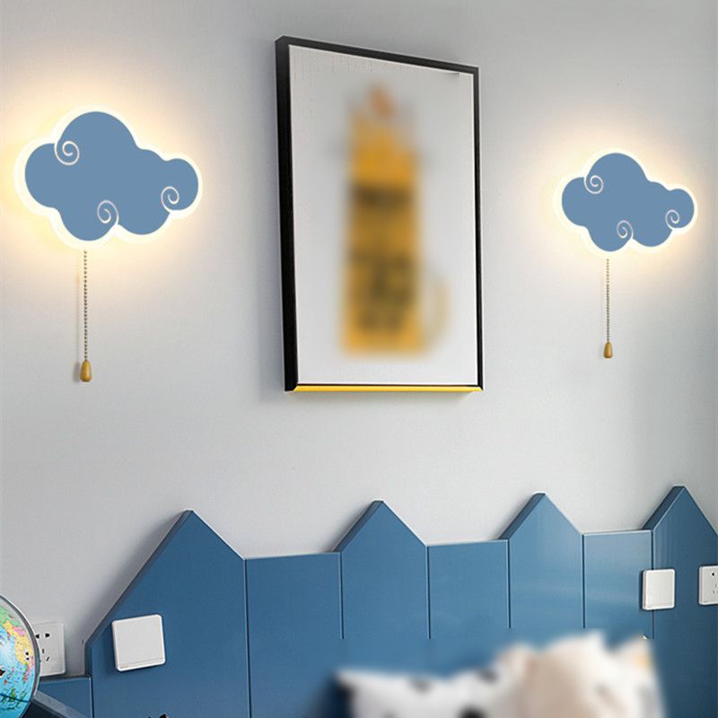 Modern LED Wall Mount Light 1-Light Wall Light with Acrylic Shade for Living Room