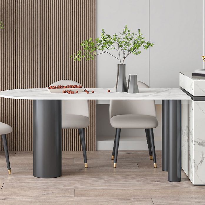 Glam Style Sintered Stone Dining Set Rectangle 1/4/5/6 Pieces Dining Set for Dining Areas