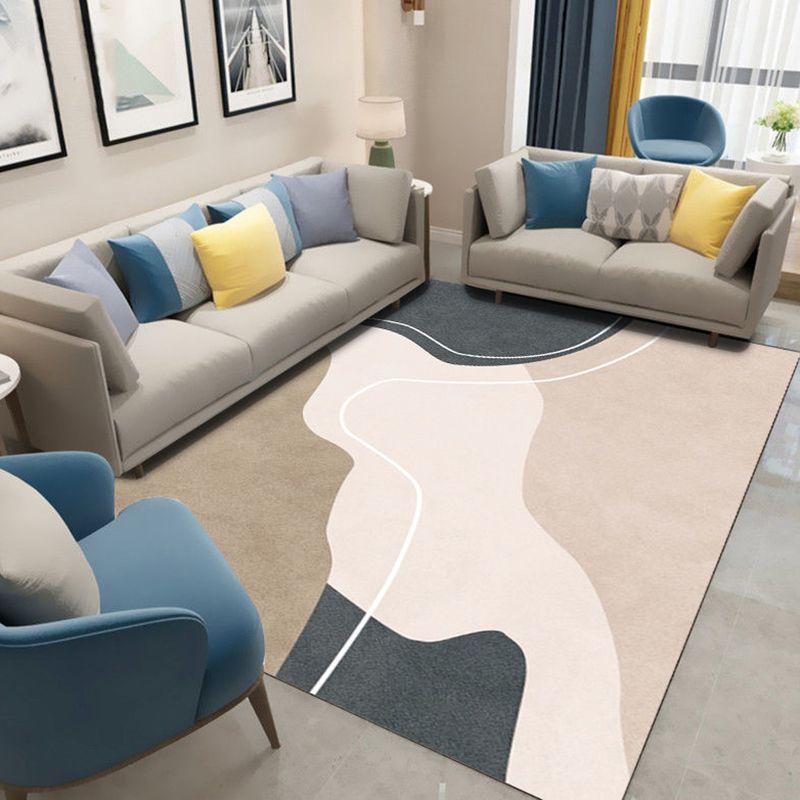 Tapis moderne violet en Polyester, bloc de couleur, avec envers antidérapant, pour la décoration de la maison