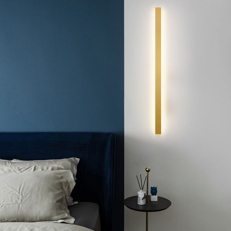 Luz de pared de forma lineal de metal Modern 1 Luz de la pared de luz montada en la pared