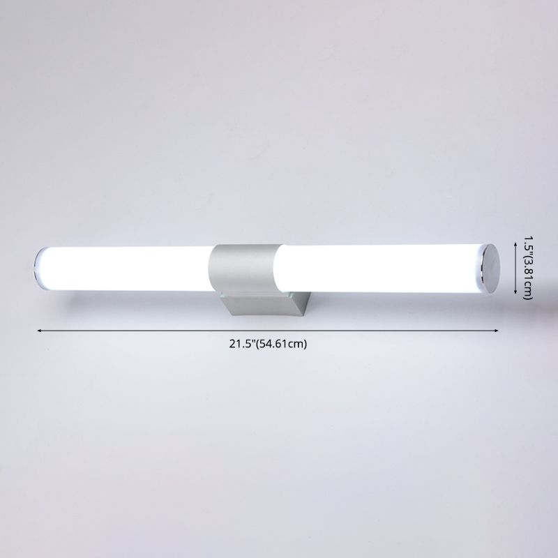 Linear Shade Wall Lighting Modern Style Metal 1 Light Sconce Lamp in Silver