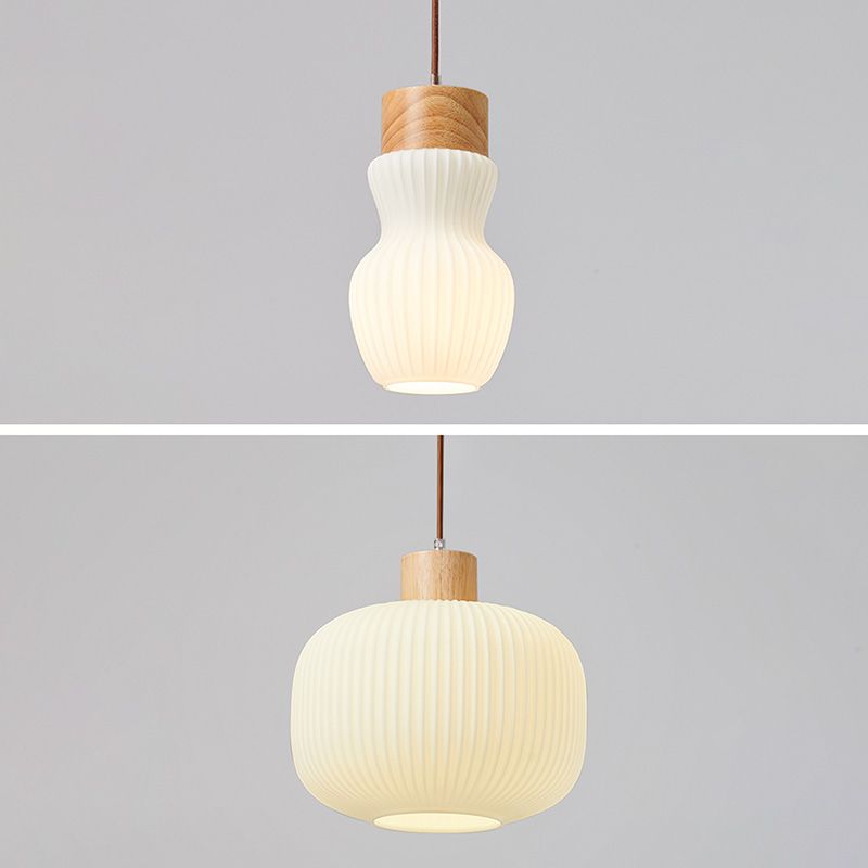 Hanging Light Fixture Modern 1-Light Suspension Pendant Lamp with Glass Shade for Restaurant