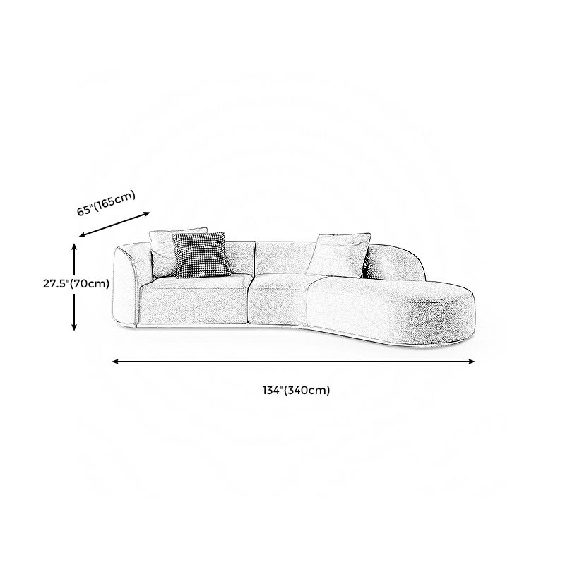 Ultra-Modern Polyester Blend Tight Back Sofa 27.56"High Tuxedo Arm Sofa