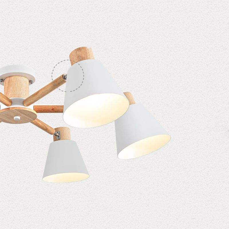 Multi luz colgante colgante colgante moderno de metal de estilo macarrón iluminación colgante para la cama