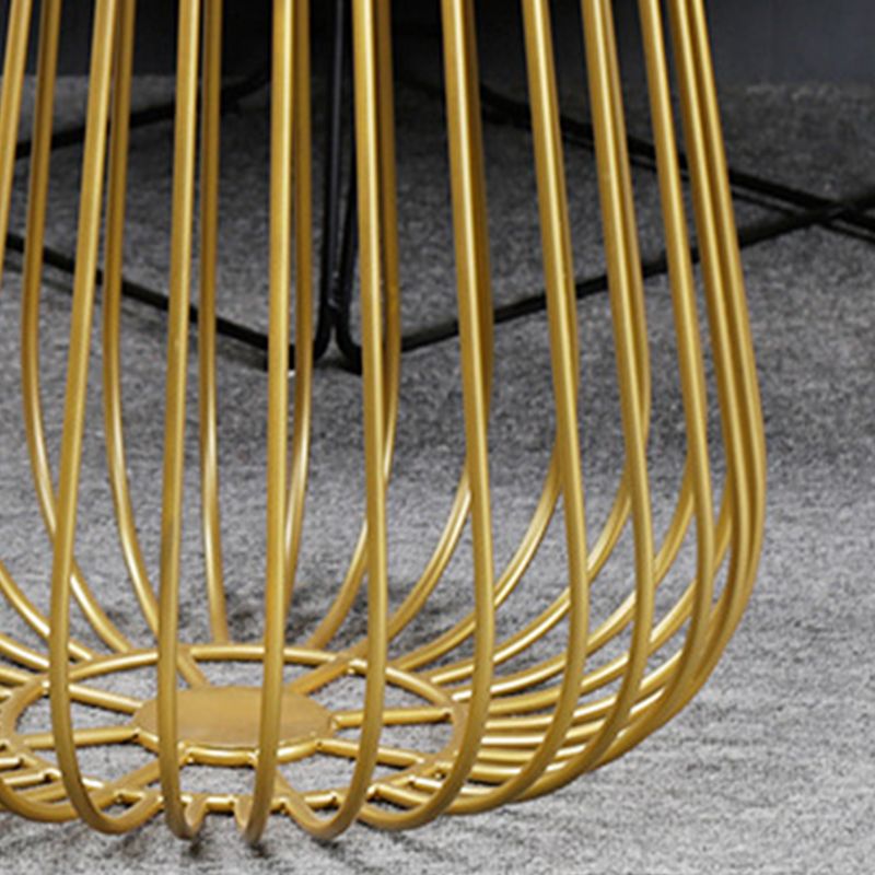 Mid-century Modern Round Iron Coffee Table, Frame Base Coffee Table