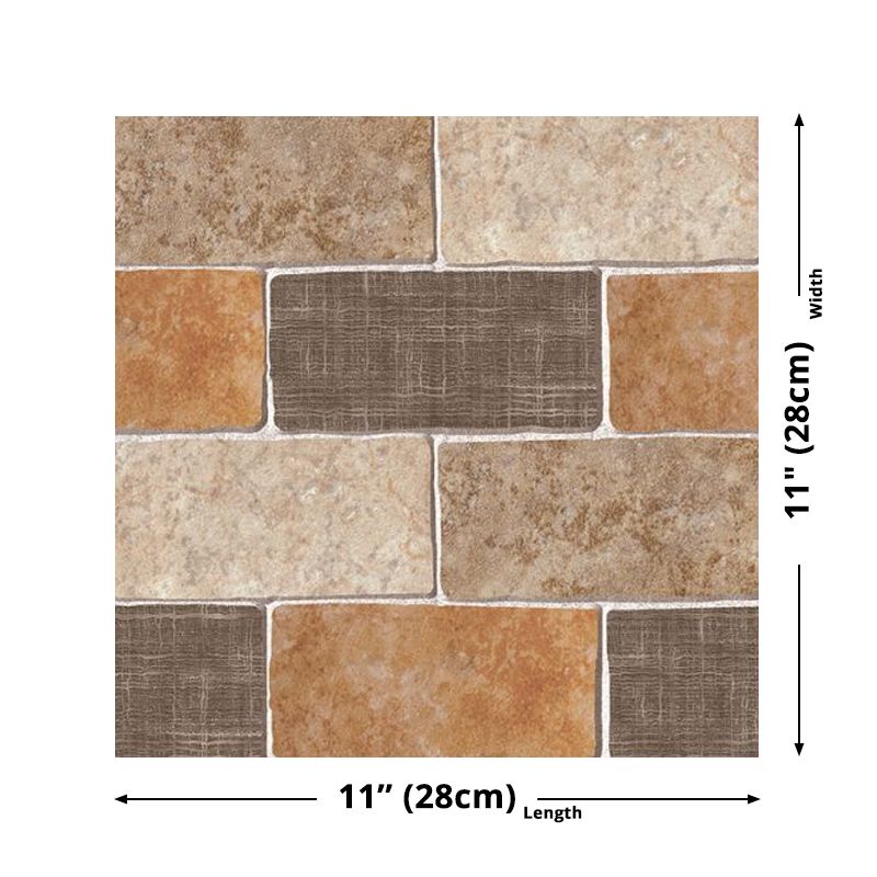 Stick On Steampunk Brick Wallpapers Brown Temporary Wall Covering for Living Room