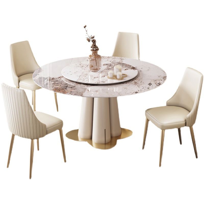 Glam 1/3/4/5/7 Pieces Dining Sets Round Dining Room Table Set