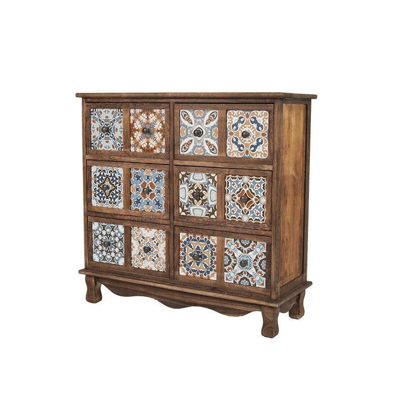 Coastal Storage Chest Solid Wood Dresser , 11.7/14.04 Inch Width