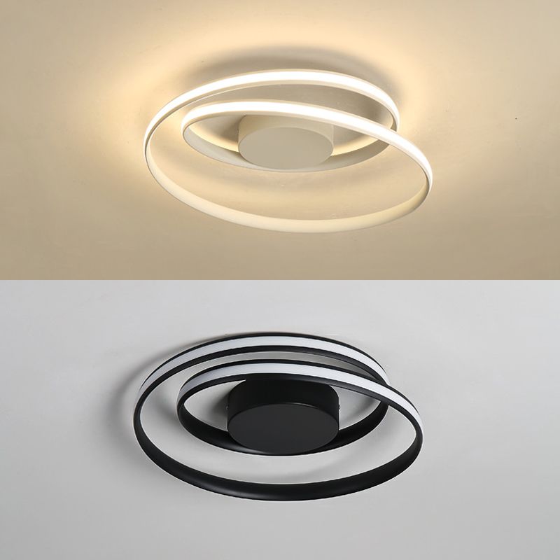 Plafonnier LED linéaire en silicone dans un plafonnier d'intérieur en aluminium de style concis moderne