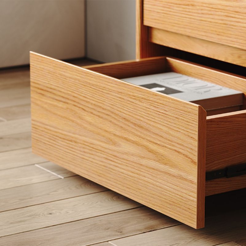 Contemporary Oak With Drawer Natural Mirror Bedroom Dressing Table