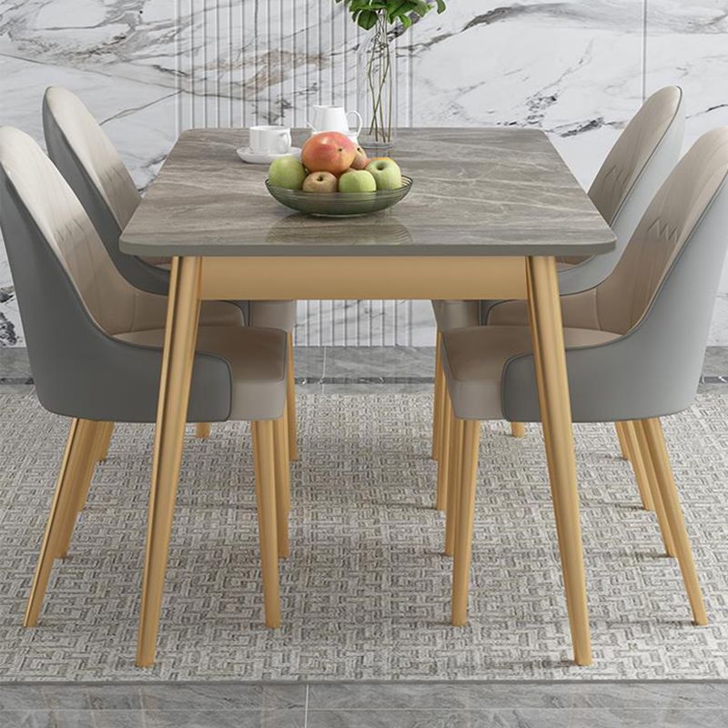 1/2/5/7 Pieces Nordic Dining Set Rectangle Stone Dining Table for Dining Room