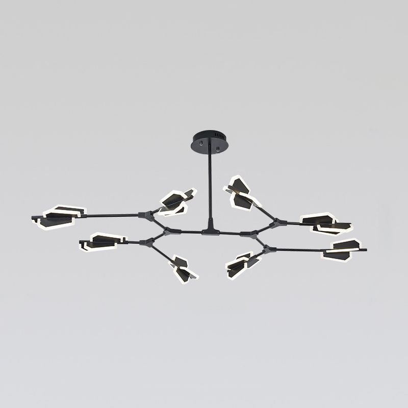 Iluminación de techo en forma de rama posmoderna sala de estar metálico lámpara lámpara de lámpara de lámpara