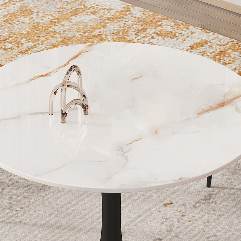Traditional Luxury Style Dining Table Round Sintered Stone Table for Dining Room