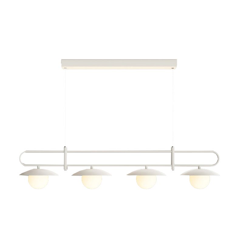 Modernism 3/4-Light Kitchen Island Lighting White LED Island Pendant Lighting