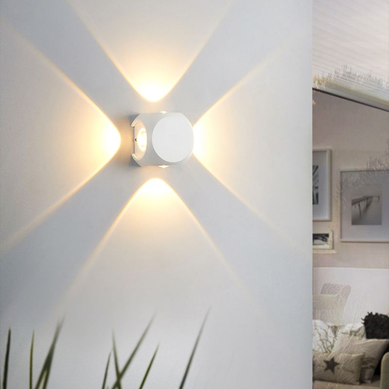 Luz de múltiples luces de metal luz de pared moderna de forma redonda de montaje de pared de pared