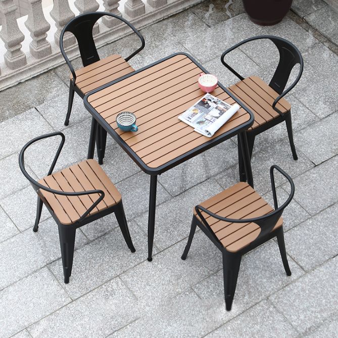 Contemporary Rectangle Table Set 1/2/3/5/7 Pieces Dining Set for Restaurant