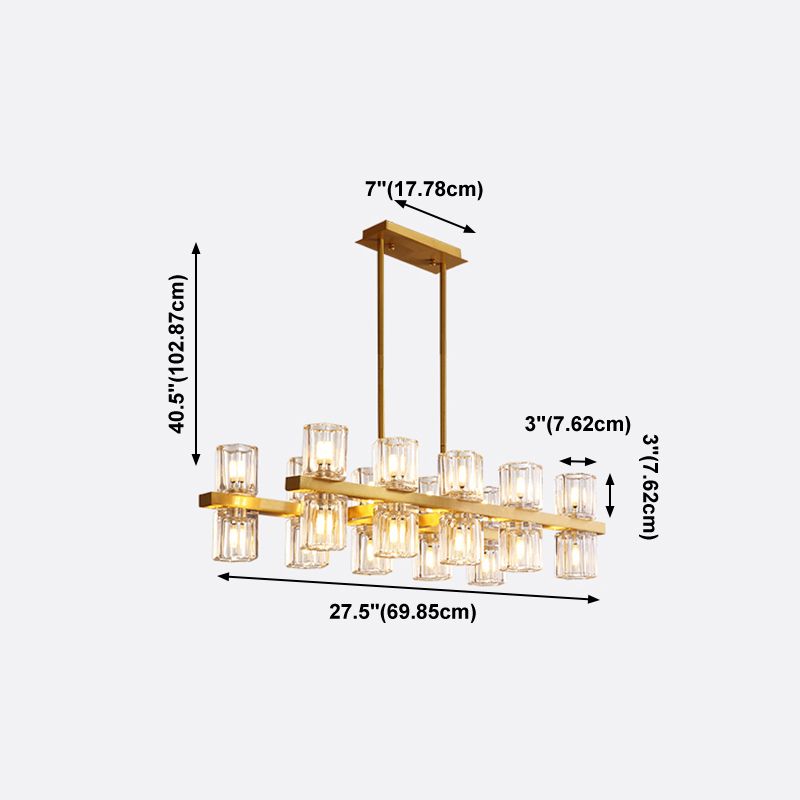 Cocina de luz nórdica de la isla de la isla simple lámpara colgante de techo