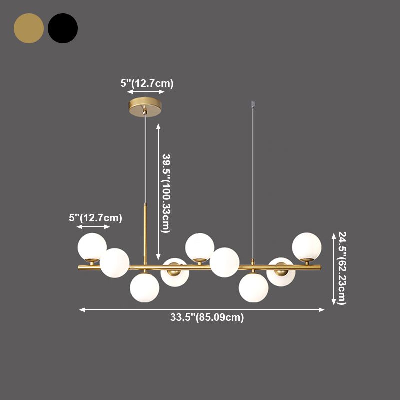Luz de colgante de cabezal múltiple de estilo de isla de estilo simple moderno para sala de estar para sala de estar