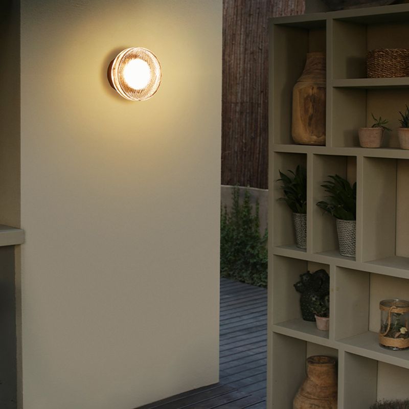 Simple Round Wall Sconce Waterproof LED Sconce Light Fixture