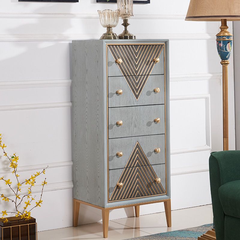 Classic Glam Lingerie Chest Vertical Wood Storage Chest for Bedroom