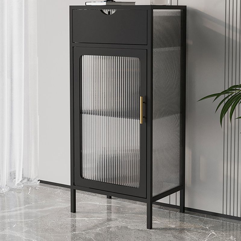 Contemporary 1 - Door Accent Cabinet, Rectangle Cabinet with 1 Drawer